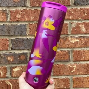 Starbucks 16oz Floral Stainless Steel Tumbler